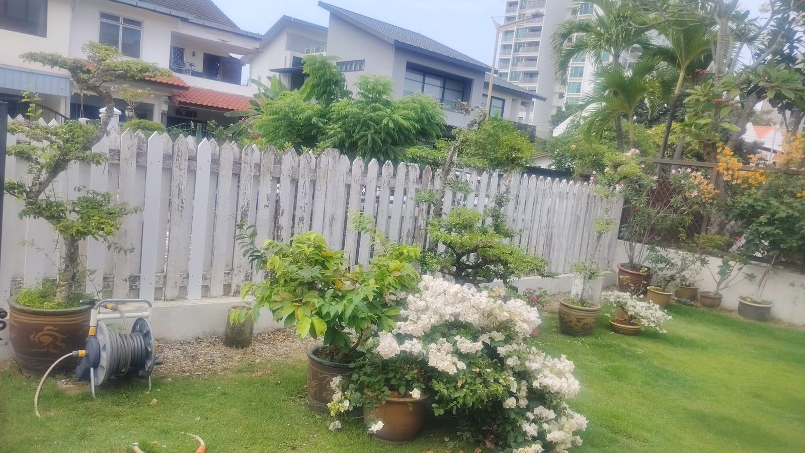 Completed wood fence repair